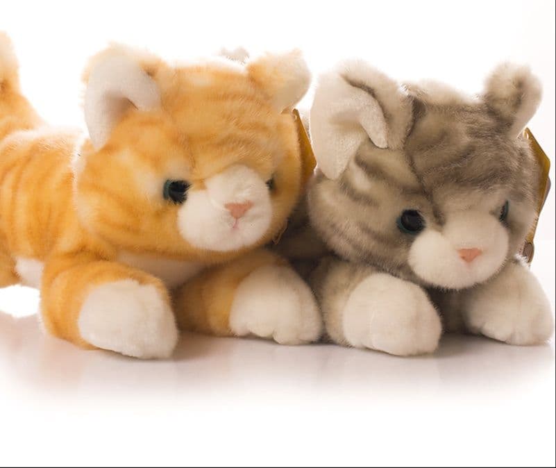 猫ぬいぐるみ グレー ふわもふ癒し仔猫のぬいぐるみ