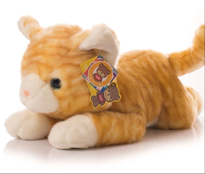 猫ぬいぐるみ グレー ふわもふ癒し仔猫のぬいぐるみ