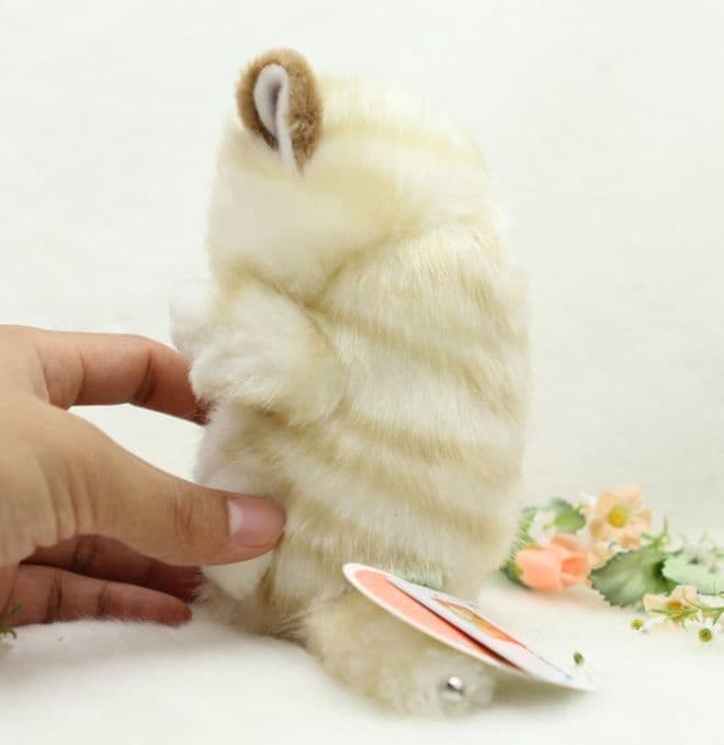 猫ぬいぐるみ 茶色 ふわもち子猫のバスケット
