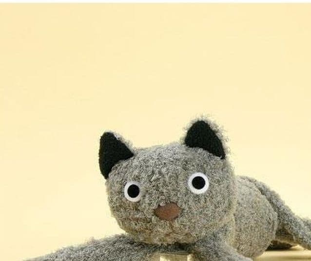 猫ぬいぐるみ グレー もふもふ猫のおともだち ぬいぐるみ