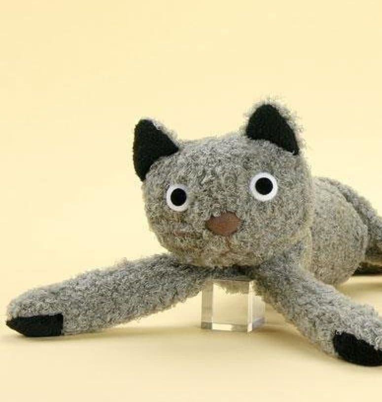 猫ぬいぐるみ グレー もふもふ猫のおともだち ぬいぐるみ