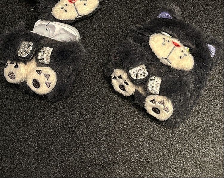 猫ぬいぐるみ グレー もふもふ不機嫌ねこちゃんケース