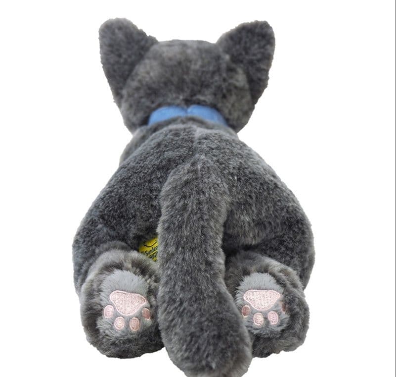 猫ぬいぐるみ グレー 澄んだ瞳の甘えん坊ちゃん