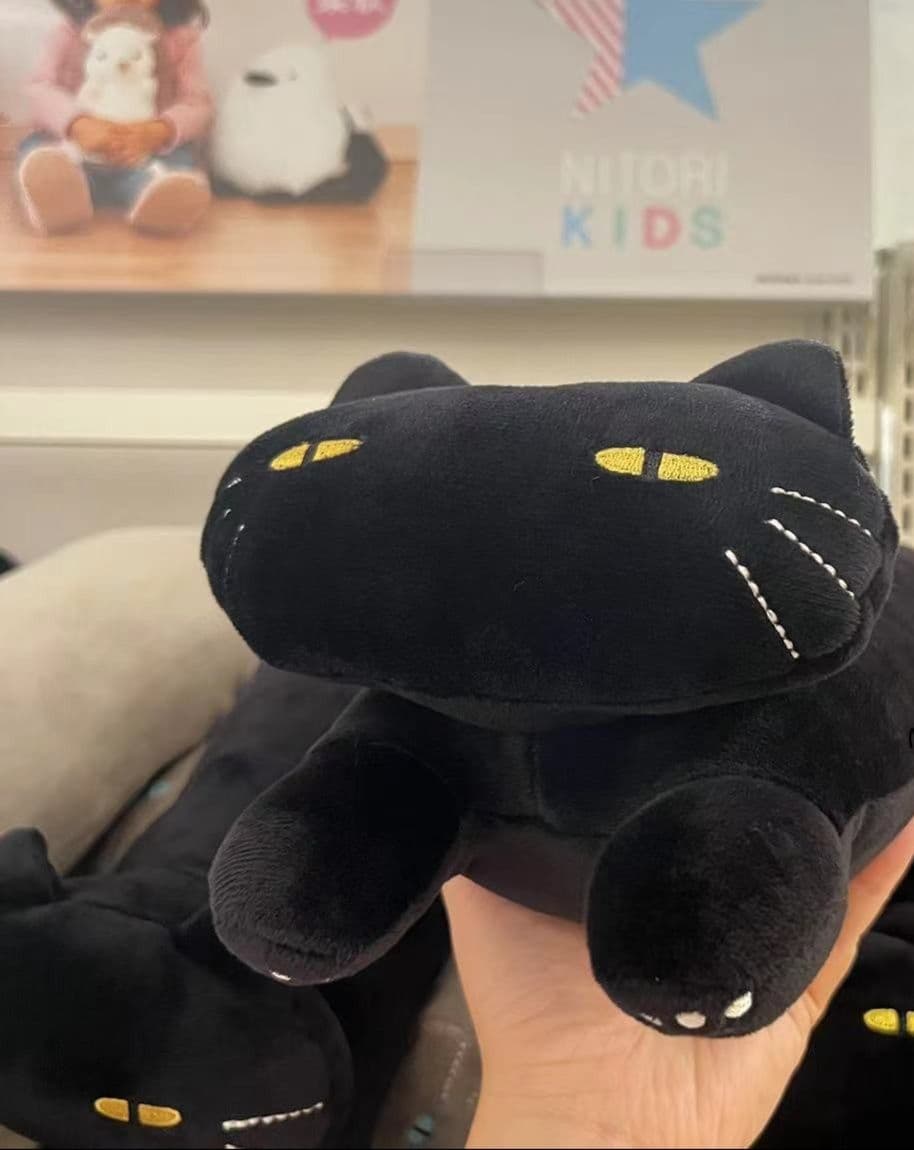 猫ぬいぐるみ グレー まったりごろん 抱き枕ねこまくら