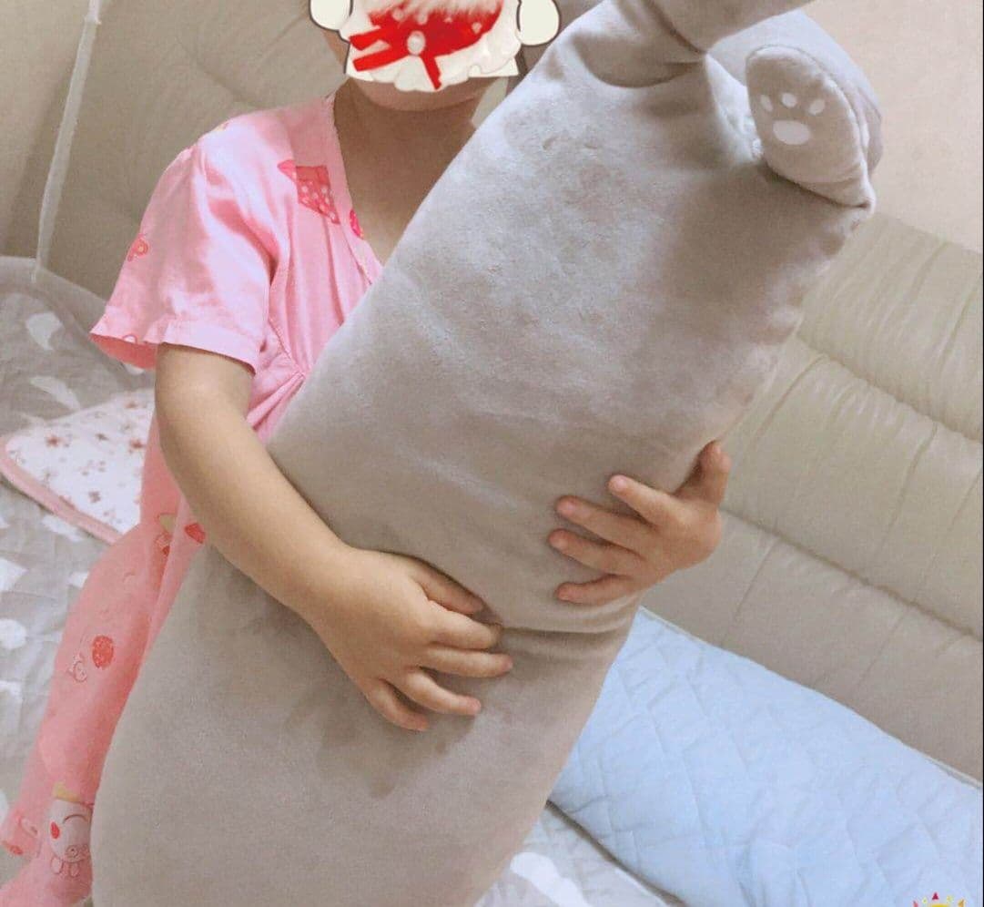 猫ぬいぐるみ グレー まったりごろん 抱き枕ねこまくら