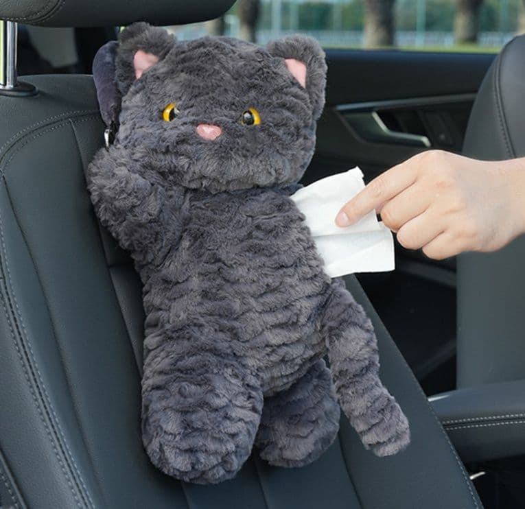 猫ぬいぐるみ もふもふ猫ティッシュケース