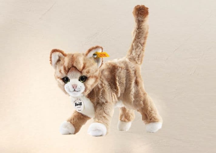 猫ぬいぐるみ 茶色 やさしい眼差し子猫