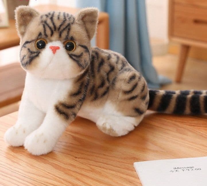 猫ぬいぐるみ 茶色 もふもふ癒しのお昼寝ぬいぐるみ