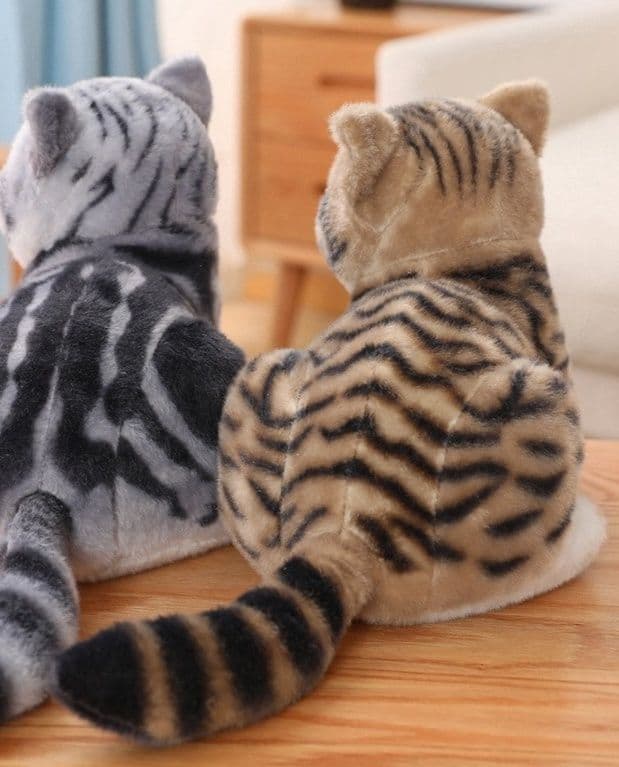 猫ぬいぐるみ 茶色 もふもふ癒しのお昼寝ぬいぐるみ