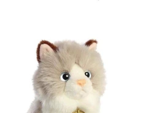 猫ぬいぐるみ グレー ふわもこ癒し仔猫のぬいぐるみ