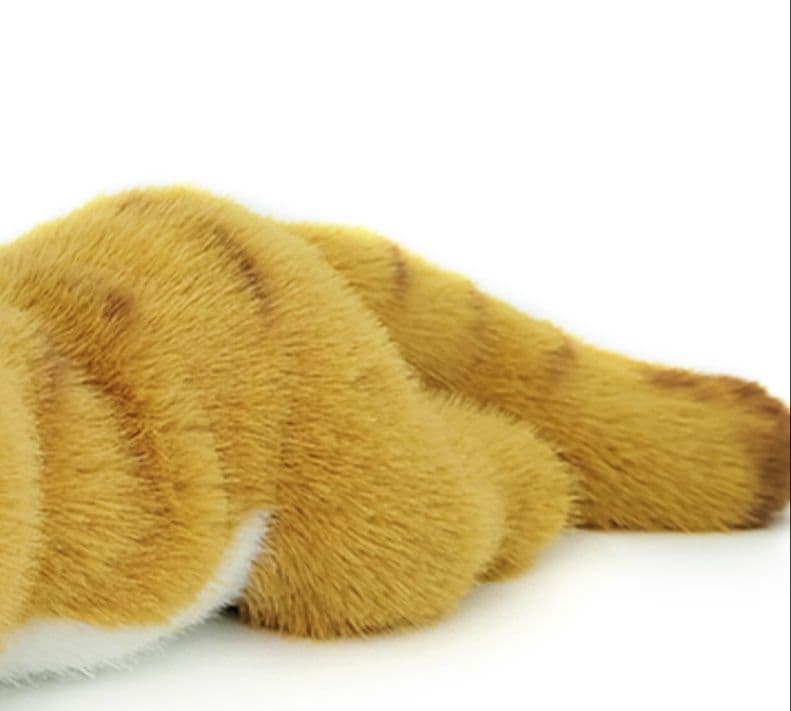 猫ぬいぐるみ 茶色 ふわもこ子猫のおやすみぬいぐるみ