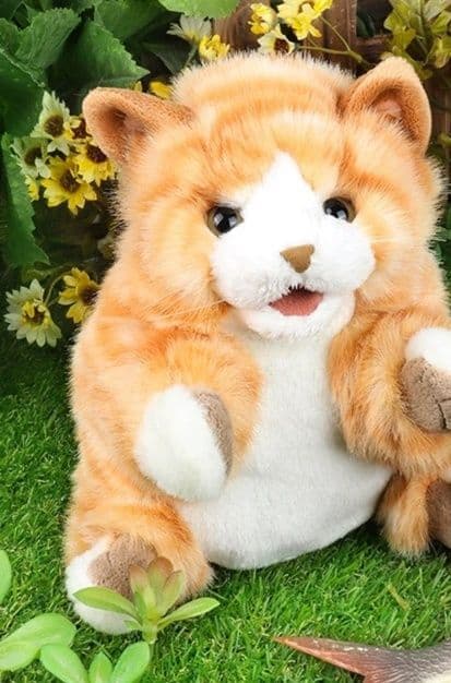 猫ぬいぐるみ 茶色 もふもふ茶トラ子猫
