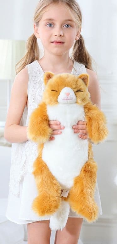 猫ぬいぐるみ 茶色 ふわもふ癒し猫のぬくもり