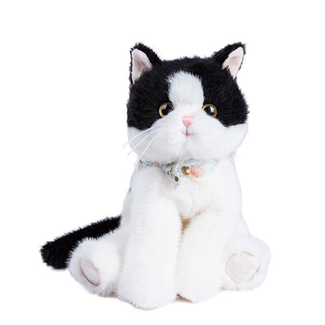 猫ぬいぐるみ 優雅な蝶ネクタイ猫のぬいぐるみ