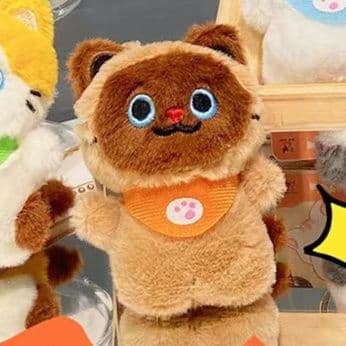 猫ぬいぐるみ ふわもこまんまるチャーム