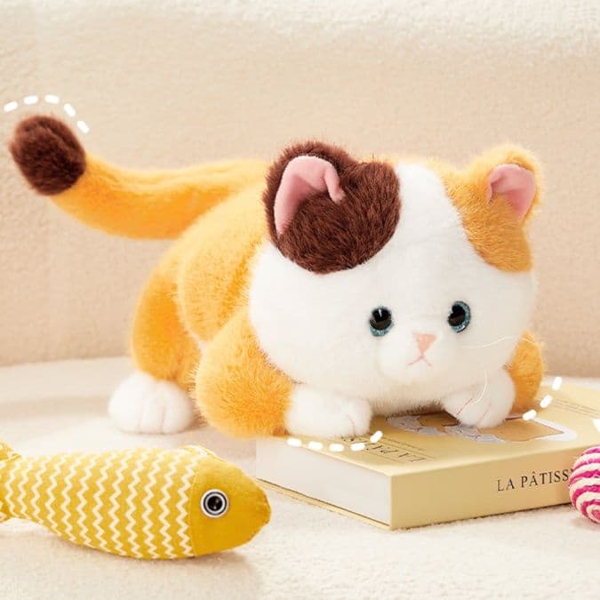 猫ぬいぐるみ ふわふわ子猫のおすわりぬいぐるみ