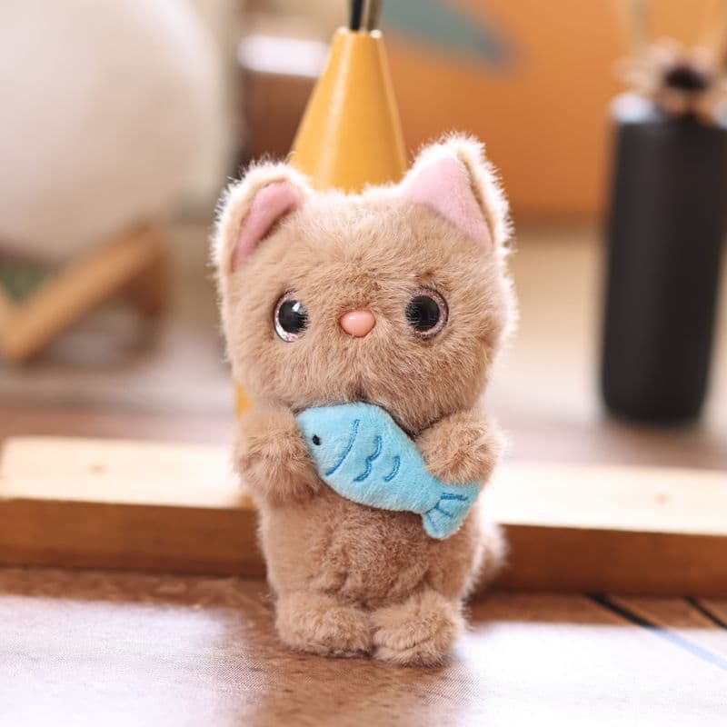 猫ぬいぐるみ もふもふ釣り好き子猫ちゃん
