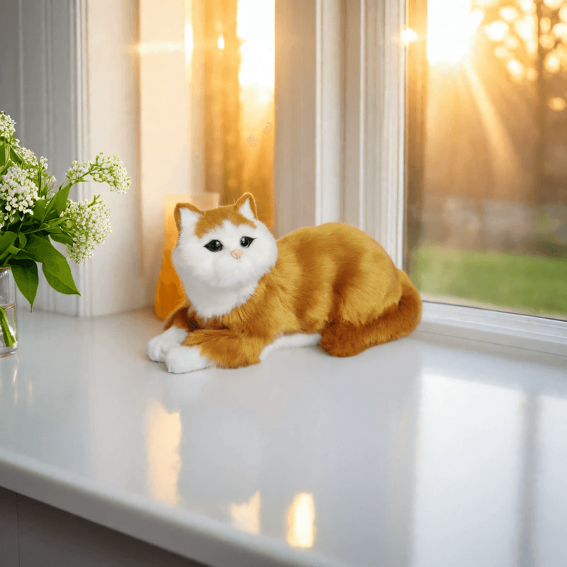 猫ぬいぐるみ 白色 ふわもふ純白の癒し子猫