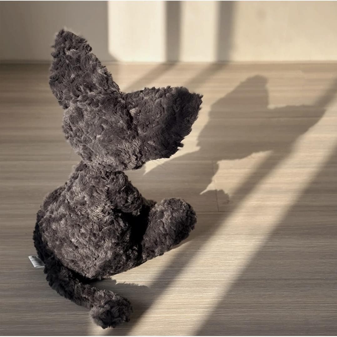 猫ぬいぐるみ もふもふ大きな耳の夜の友達