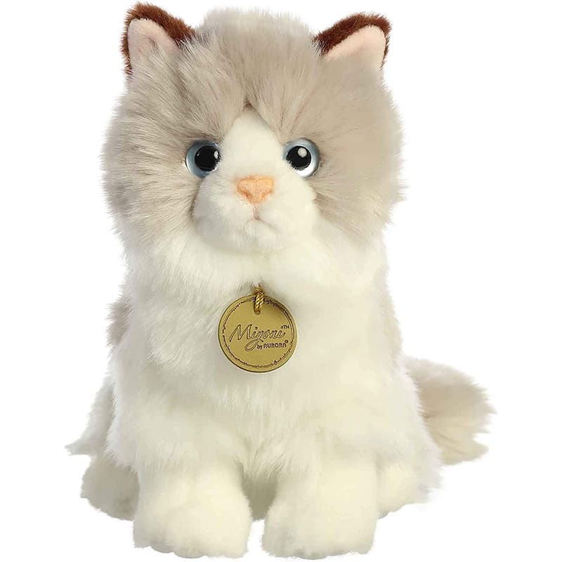 猫ぬいぐるみ グレー ふわもこ癒し仔猫のぬいぐるみ