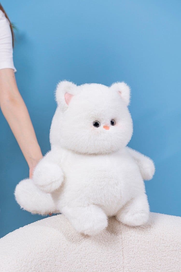 猫ぬいぐるみ ふわもこ雪ねこ