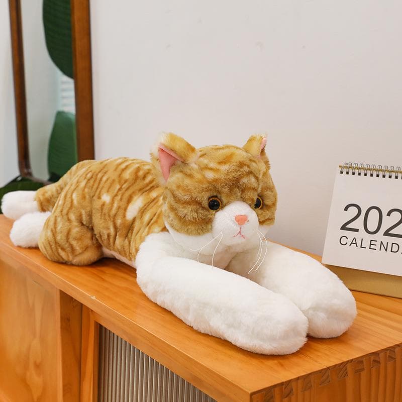 猫ぬいぐるみ 茶色 ふわもふ抱き枕ねこちゃん