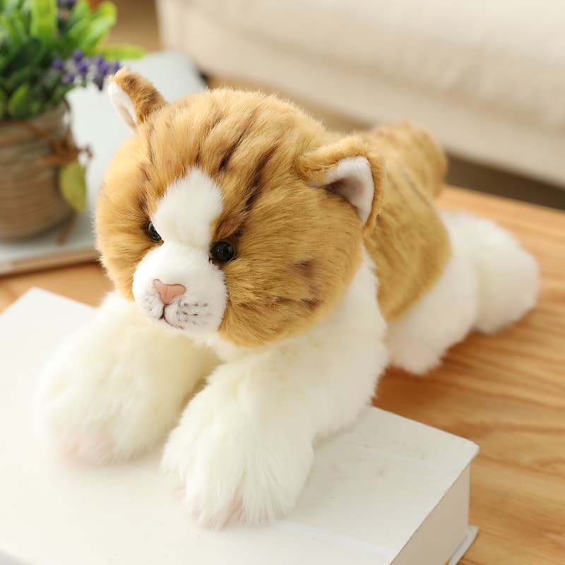 猫ぬいぐるみ 茶色 ふわふわ触り心地抜群ぬいぐるみ