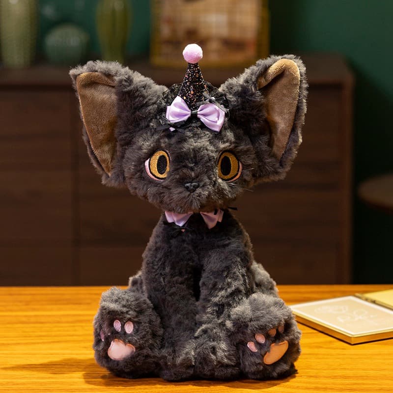 猫ぬいぐるみ 黒猫 ハロウィン魔法の使い魔ぬいぐるみ