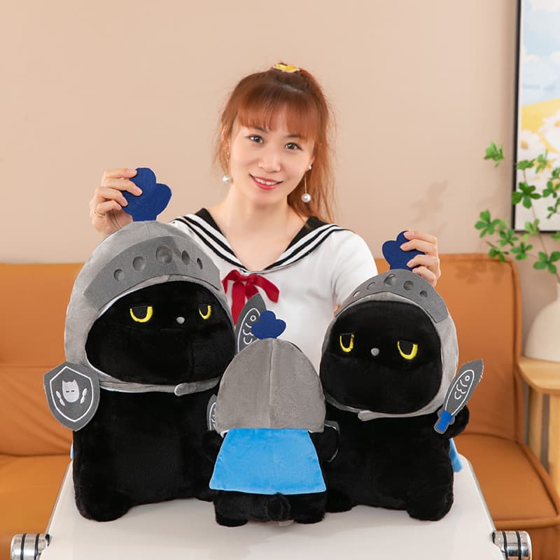 猫ぬいぐるみ 黒猫 騎士の勇気黒猫ぬいぐるみ