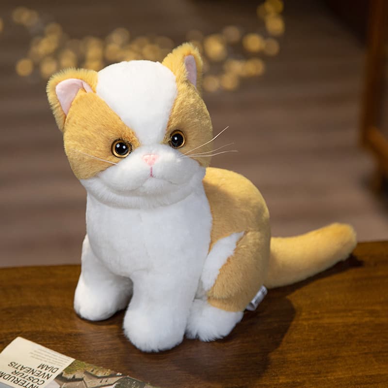 猫ぬいぐるみ 茶色 ふわもふ茶トラ子猫のぬいぐるみ
