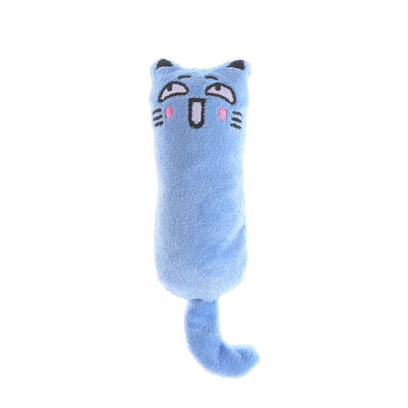 猫ぬいぐるみ ちゅー顔刺繍の黒猫もちもち細長ぬいぐるみ