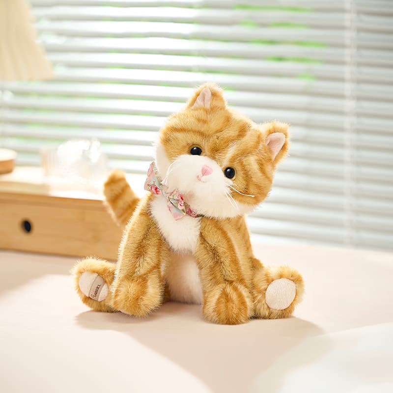 猫ぬいぐるみ 茶色 ふわもふ子猫のなかよしぬいぐるみ