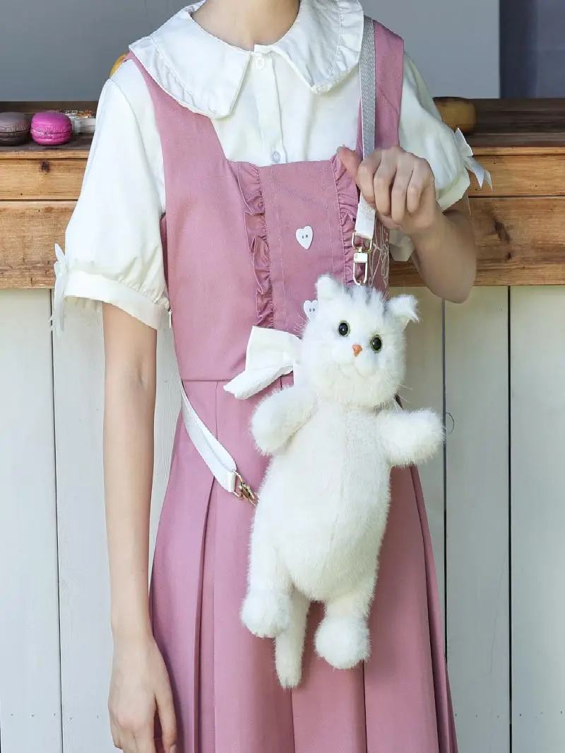 猫ぬいぐるみ 白色 ふわもこ天使の白猫ぬいぐるみ