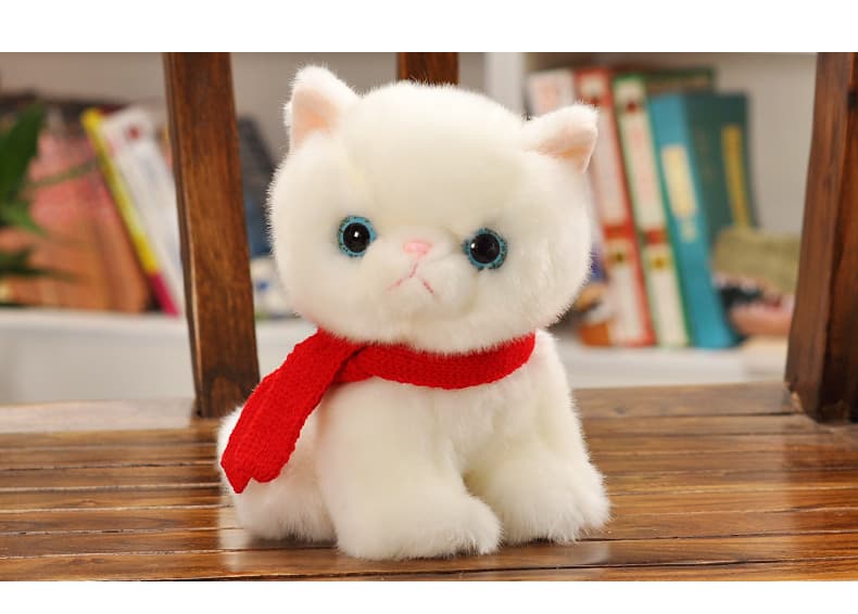 猫ぬいぐるみ 白色 ふわもこ天使のぬくもりにゃんこ