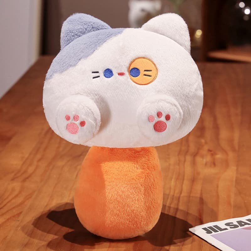 猫ぬいぐるみ 白色 もちもち猫の腰あて枕