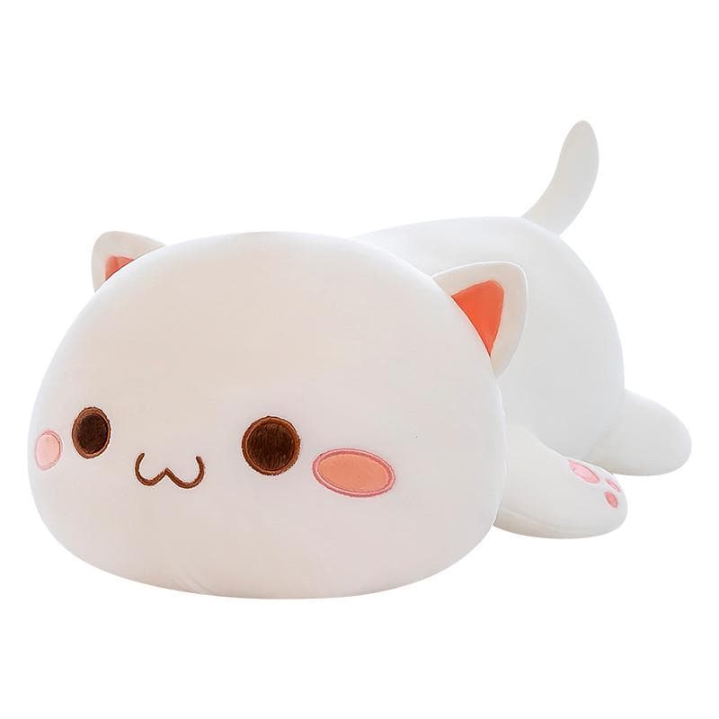 猫ぬいぐるみ 白色 もちもち猫まくら ゆめごこち