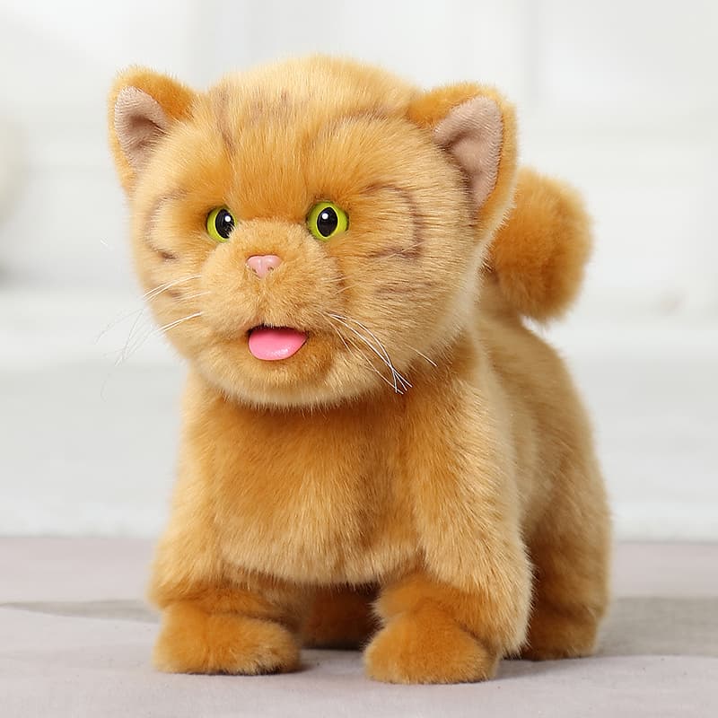 猫ぬいぐるみ 茶色 もふもふ癒し子猫