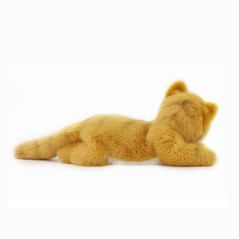 猫ぬいぐるみ 茶色 ふわもこ子猫のおやすみぬいぐるみ
