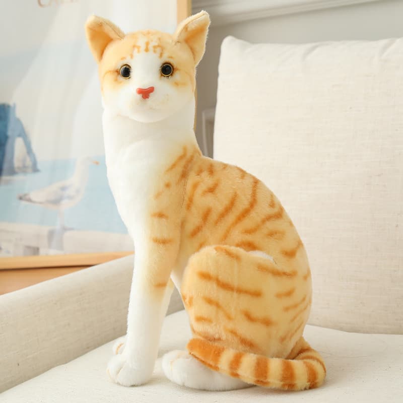 猫ぬいぐるみ 茶色 癒しの虎模様ぬいぐるみ