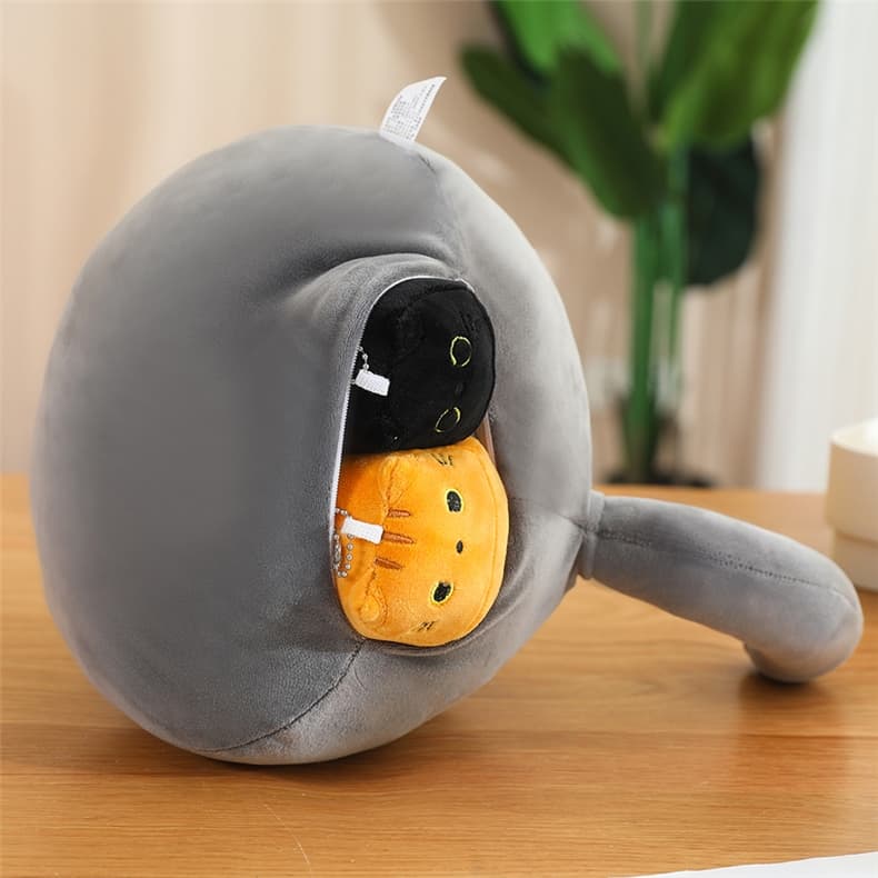 猫ぬいぐるみ 丸顔のもちにゃん