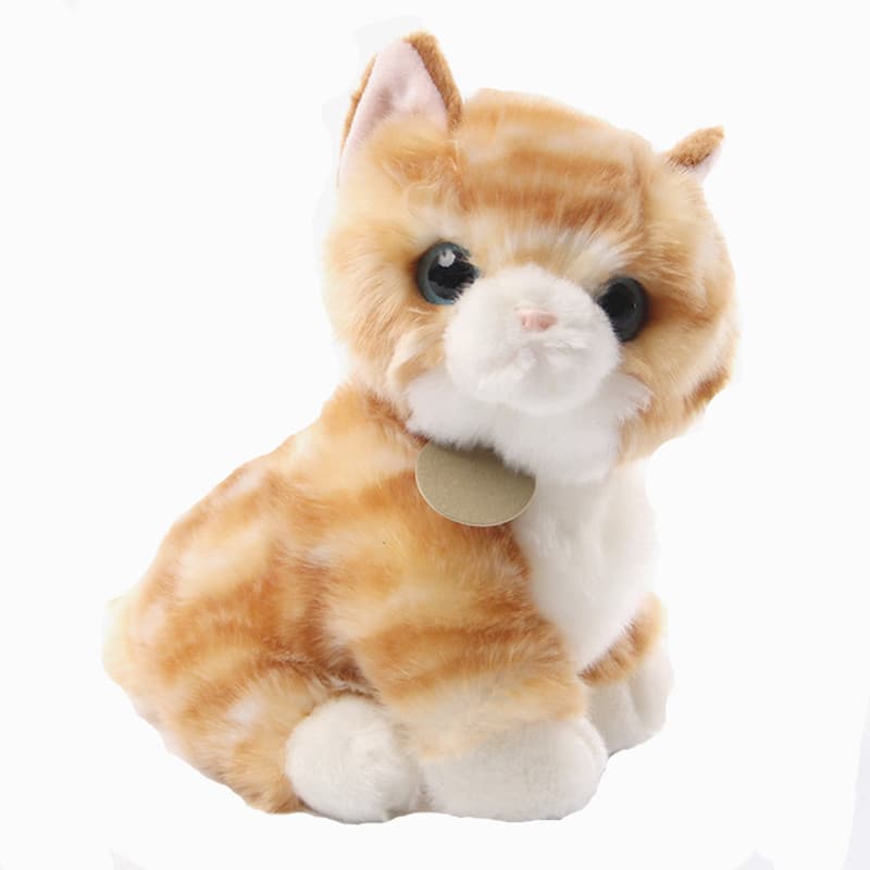 猫ぬいぐるみ グレー もふもふねこちゃん やすらぎの友