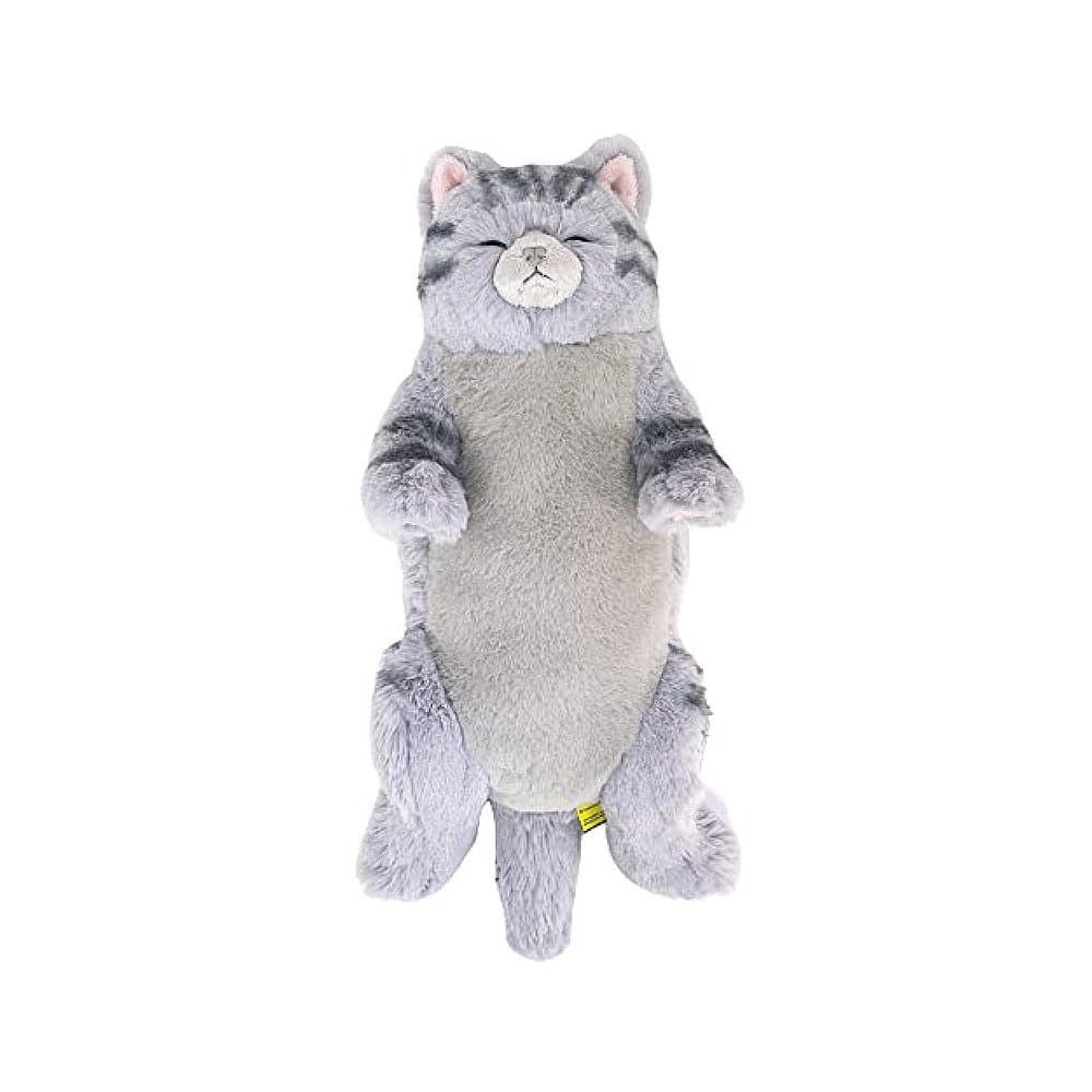 ぬいぐるみ猫 グレー おすわり寝そべり灰色の子猫ぬいぐるみ
