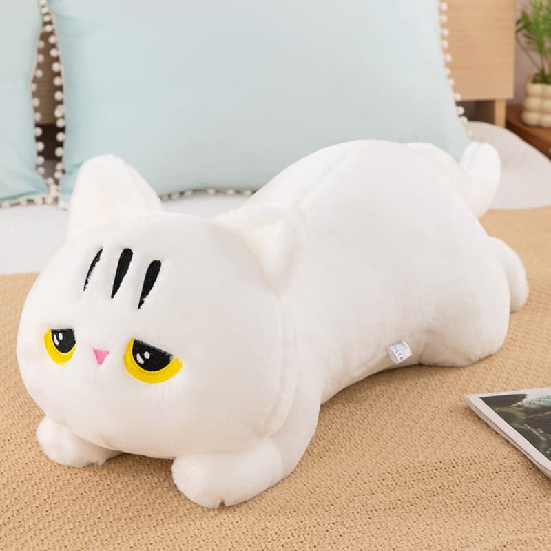 猫ぬいぐるみ まんまる目の伏せ猫さん