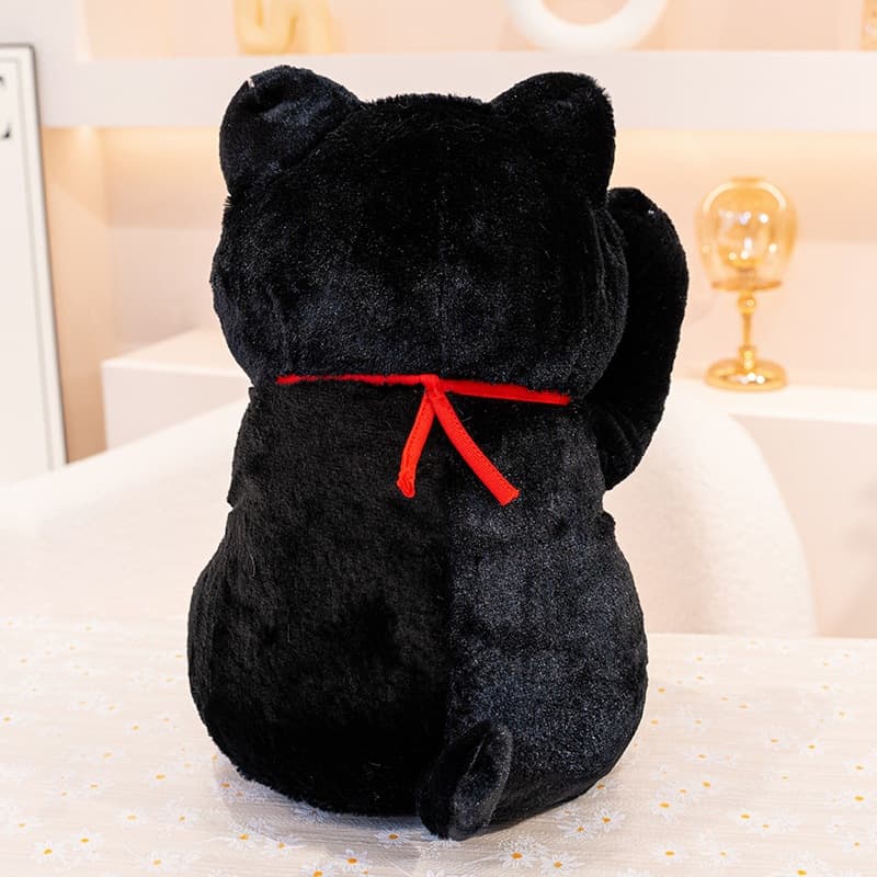 猫ぬいぐるみ 黒猫 招き猫ふわもち黒猫ぬいぐるみ
