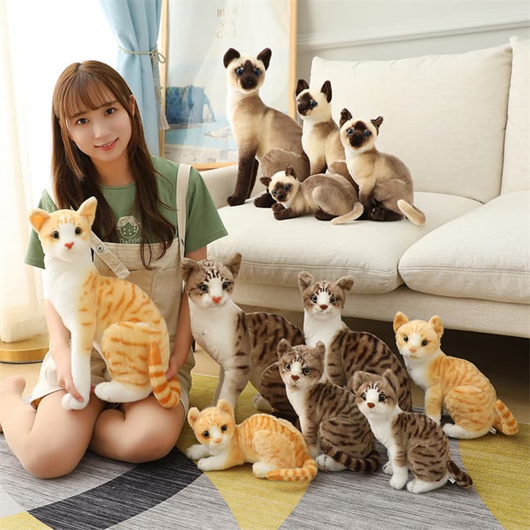 茶色トラ猫ぬいぐるみ 可愛い橘猫 誕生日プレゼント