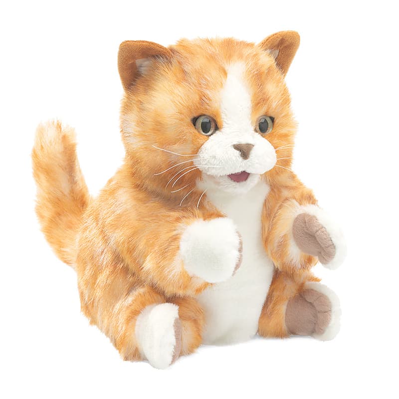 猫ぬいぐるみ 茶色 もふもふ茶トラ子猫
