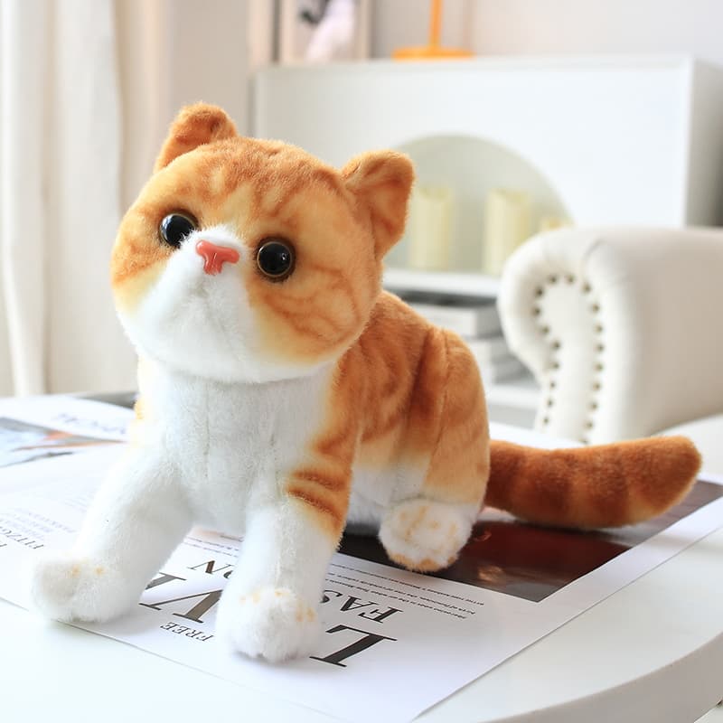 猫ぬいぐるみ 茶色 ふわもふ虎猫ちゃん