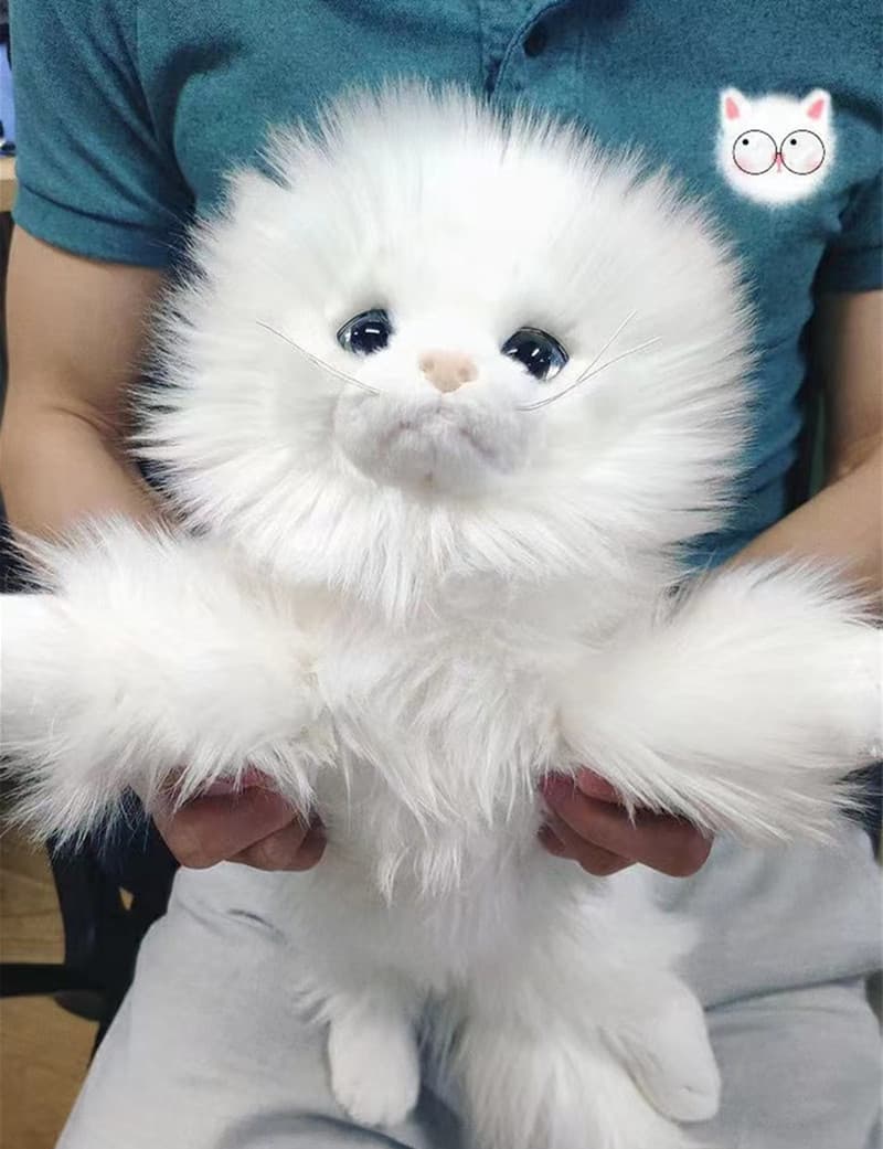 猫ぬいぐるみ 白色 ふわもふ雪姫 もちもち白猫ぬいぐるみ