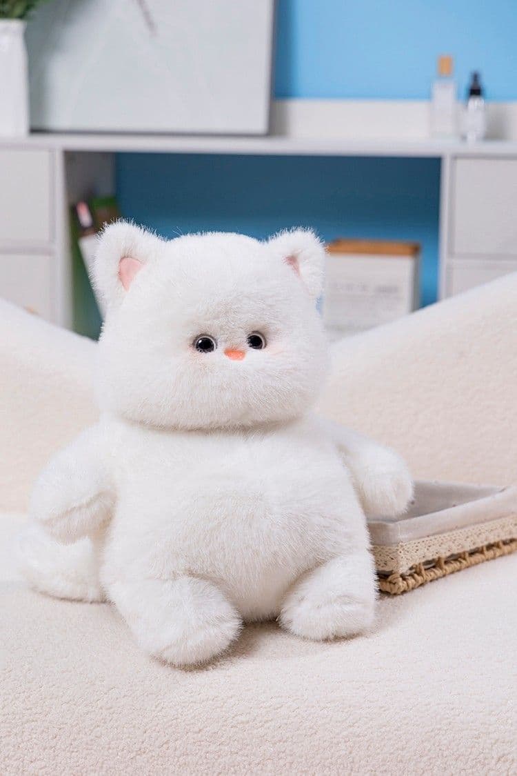 猫ぬいぐるみ ふわもこ雪ねこ