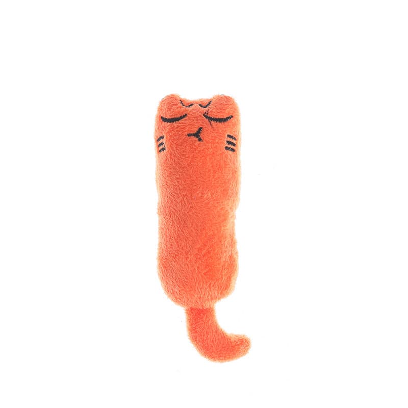 猫ぬいぐるみ ちゅー顔刺繍の黒猫もちもち細長ぬいぐるみ